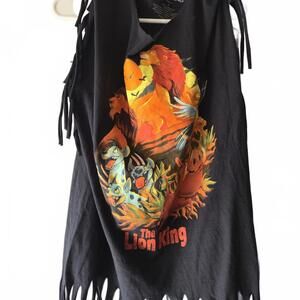 The Lion King Black Sleeveless Fringe Dress Size L